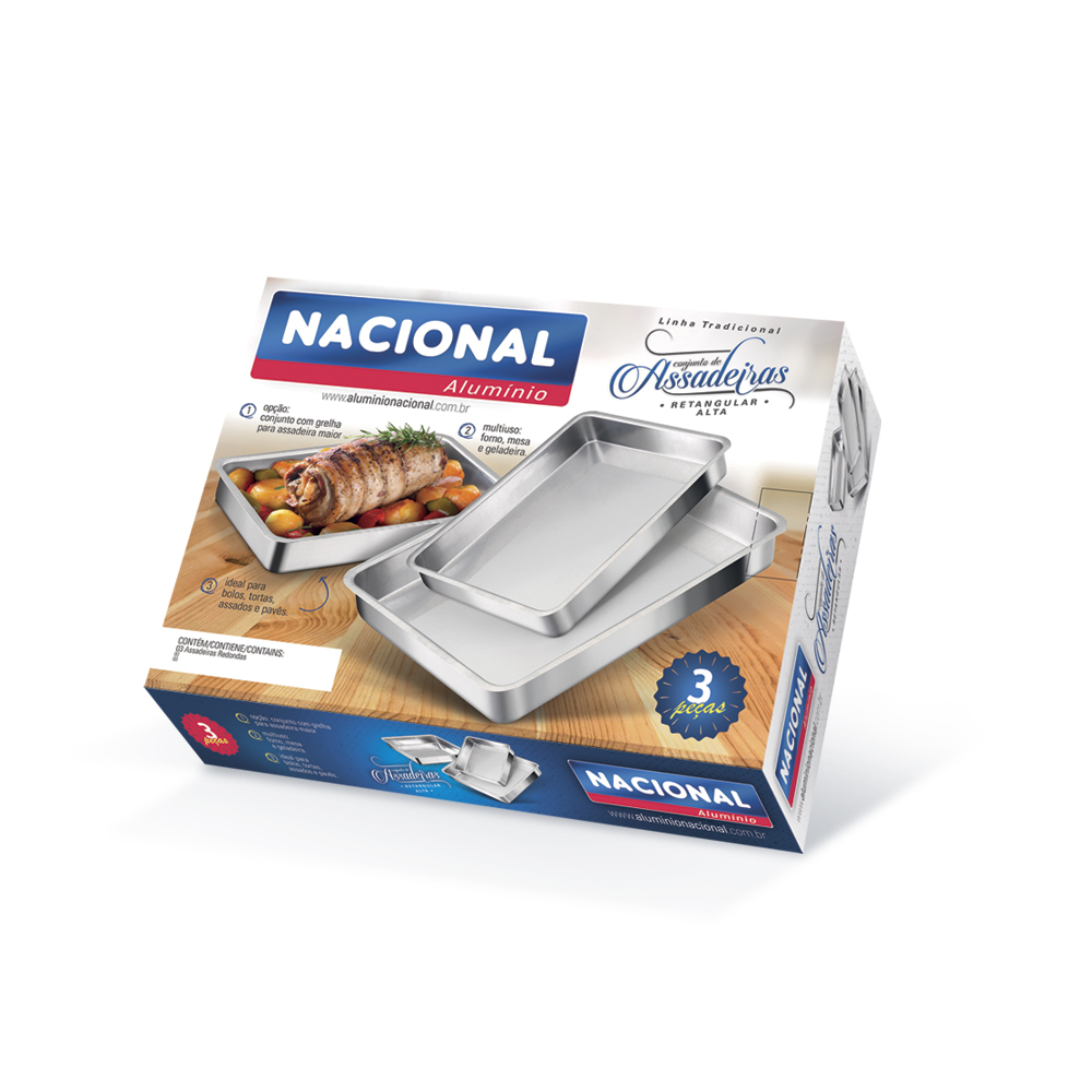 Retangular Alta 1a3 Set Of Deep Rectangular Baking Pans